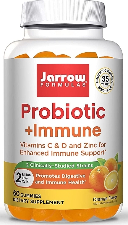 Пробіотик + підтримання імунітету, смак апельсина - Jarrow Formulas Probiotic + Immune Orange — фото N1