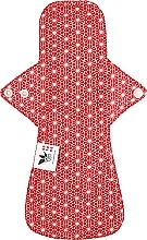 Многоразовая прокладка для менструации Ночная, 6 капель, цветочки на красном - Ecotim For Girls — фото N1