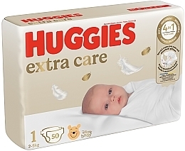  Підгузки Huggies Extra Care 1 (2-5 кг), 50 шт - Huggies — фото N2