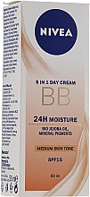 BB-крем - NIVEA 5in1 BB Day Cream 24H Moisture SPF 15 — фото N2