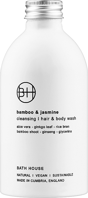 Гель для волосся й тіла з бамбуком і жасмином - Bath House Bamboo&Jasmine Hair&Body Wash — фото N1