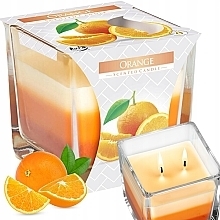 Ароматична тришарова свічка у склянці "Апельсин" - Bispol Scented Candle Orange — фото N2