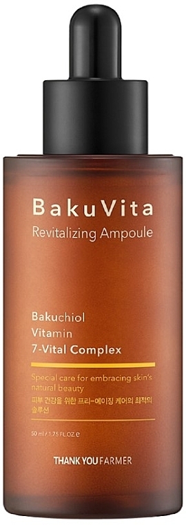 Восстанавливающая сыворотка с бакучиолом и витаминами C и E - Thank You Farmer BakuVita Revitalizing Ampoule — фото N1
