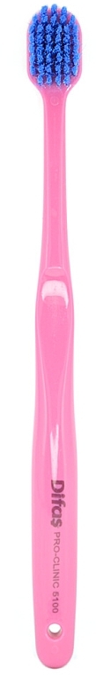Зубная щетка "Ultra Soft" 512063, розовая с синей щетиной, в кейсе - Difas Pro-Clinic 5100 — фото N3