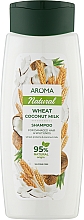 Шампунь для волосся "Пшениця й кокос" - Aroma Natural — фото N1