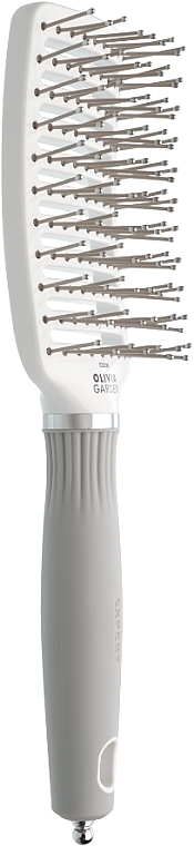 Щетка для волос - Olivia Garden Expert Care Vent Nylon White&Grey M — фото N2