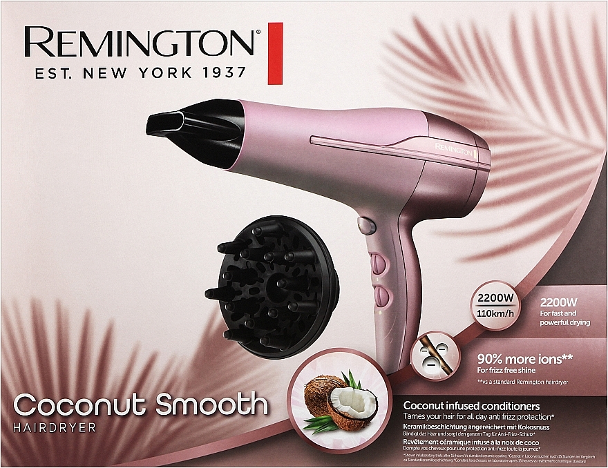 Фен для волос - Remington Coconut Smooth Hairdryer D5901 — фото N2