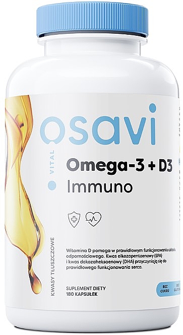 Капсулы "Омега-3 + Витамин D3 Иммуно" - Osavi Omega-3 + Witamina D3 Immuno — фото N3