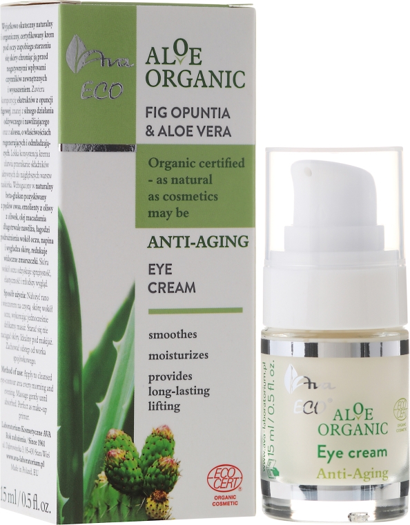 Крем для век - Ava Laboratorium Aloe Organic Anti Aging Eye Cream