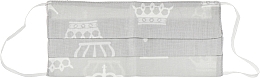 Парфумерія, косметика Маска захисна з бавовни для обличчя сіра "Корона", розмір М - Gioia