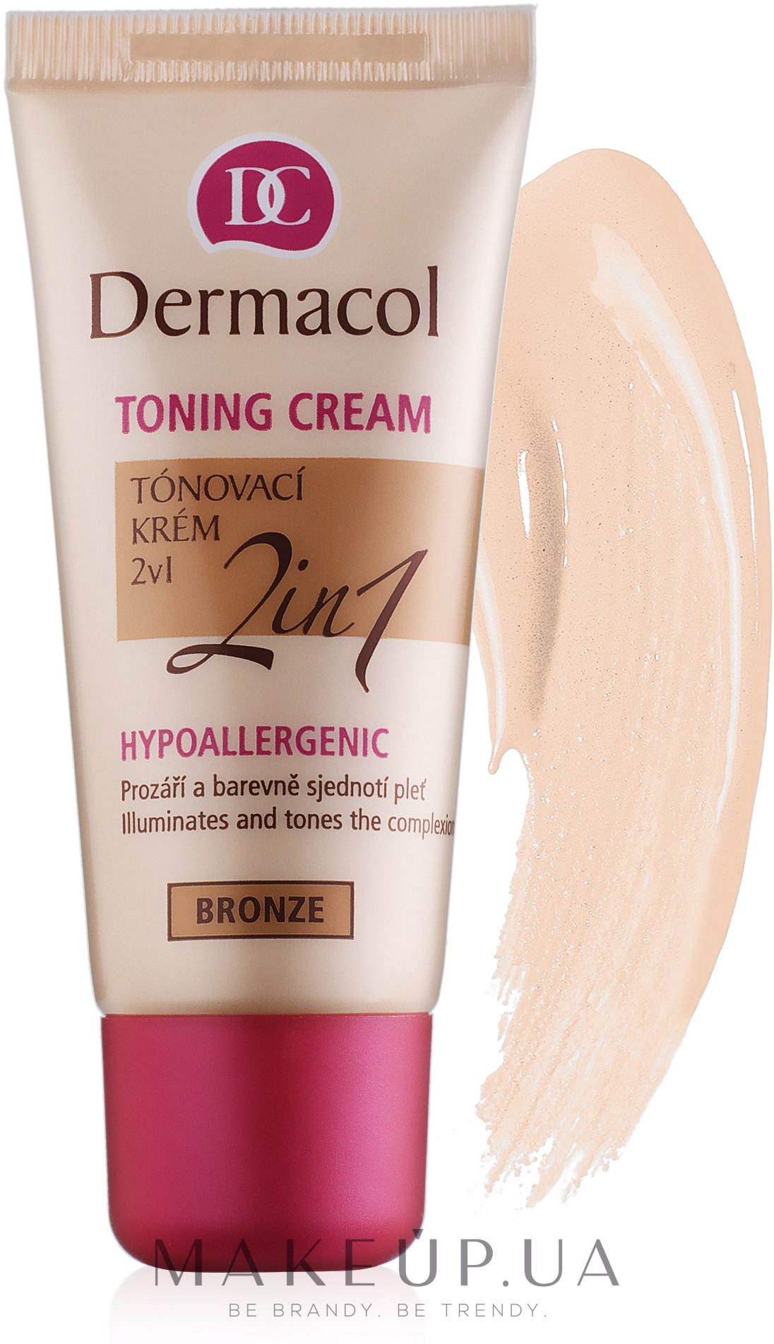 Тональний крем зволожуючий 2в1 - Dermacol Make-Up Toning Cream — фото 02 - Biscuit