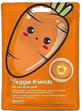 Парфумерія, косметика Маска для обличчя з екстрактом моркви - Mad Beauty Veggie Friends I'm 24 Carrot Gold