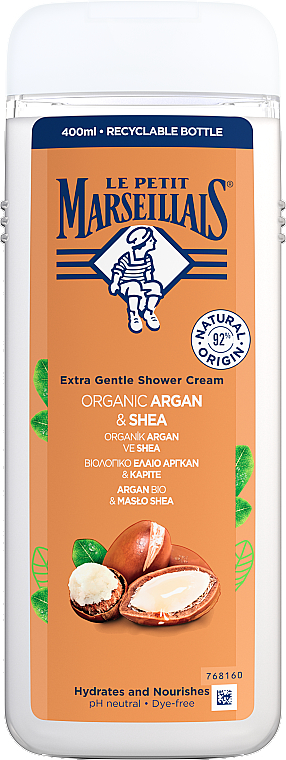 Крем для душа "Органическая аргана и ши" - Le Petit Marseillais Extra Gentle Shower Cream Organic Argan & Shea — фото N1