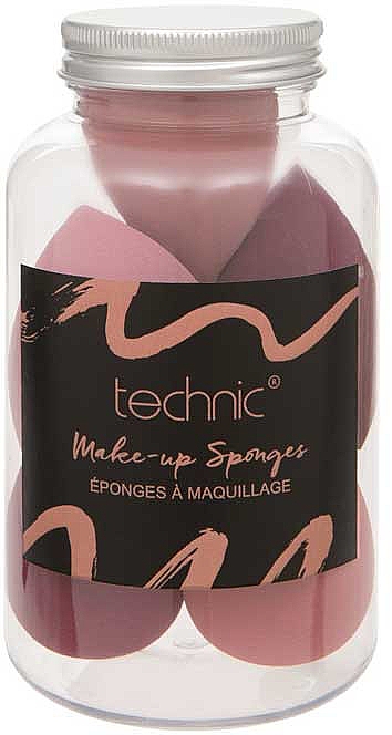 Набір спонжів для макіяжу, 6 шт. - Technic Cosmetics Jar of Beauty Sponges — фото N1