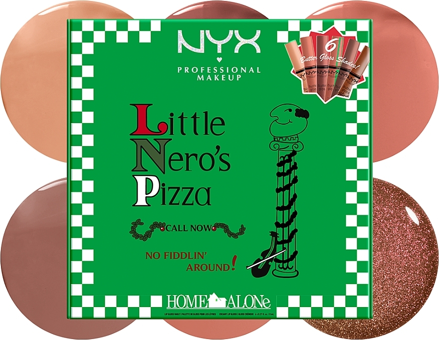 Набор для макияжа губ - NYX Professional Makeup Home Alone Little Nero's Pizza Butter Gloss Set — фото N5