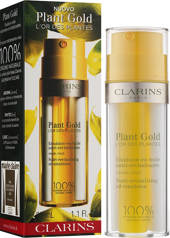 Питательная эмульсия для лица с маслом голубой орхидеи - Clarins Plant Gold Nutri-Revitalizing Oil-Emulsion — фото N2