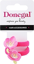 Резинки для волос, FA-5659, ярко-розовые цветы - Donegal — фото N1