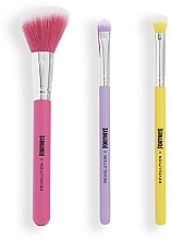 Набор кистей для макияжа, 3 шт - Makeup Revolution X Fortnite Character Trio Brush Set — фото N2