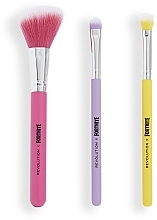 Набор кистей для макияжа, 3 шт. - Makeup Revolution X Fortnite Character Trio Brush Set — фото N2