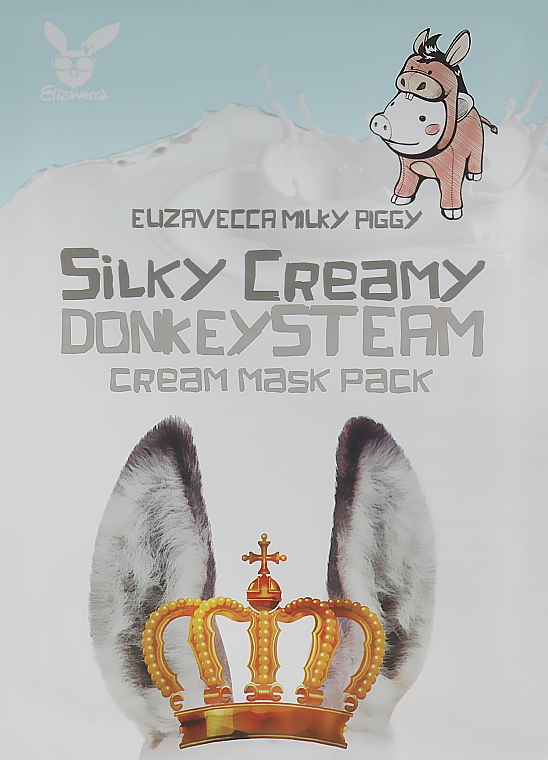 Маска тканевая с паровым кремом - Elizavecca Silky Creamy donkey Steam Cream Mask — фото N4