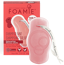 Твердий шампунь "Малина" для фарбованого волосся - Foamie Raspberry Shampoo Bar for Coloured Hair — фото N1