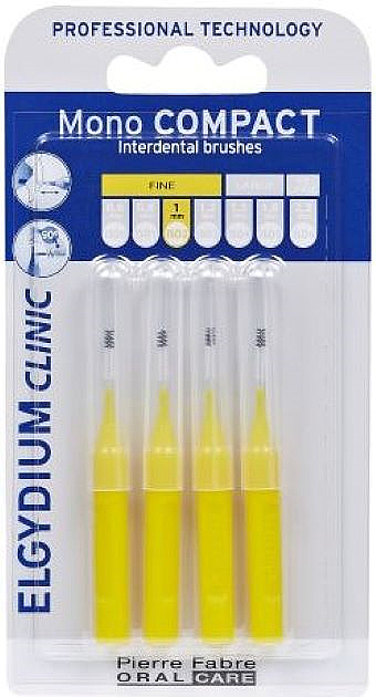 Щітка міжзубна, жовта, 4 шт. - Elgydium Clinic Brushes Mono Compact Yellow 1.0mm — фото N1