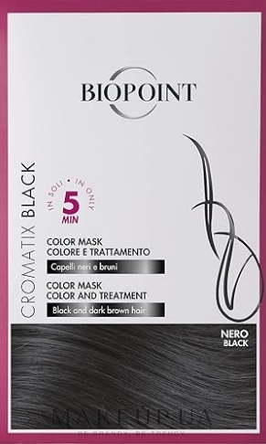 Окрашивающая маска для волос - Biopoint Cromatix Color Mask  — фото Black