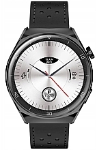 Мужские смарт-часы, черный ремешок - Garett Smartwatch V12 Black Leather — фото N4