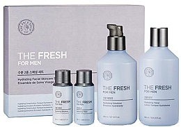 Духи, Парфюмерия, косметика Набор - The Face Shop The Fresh For Men Hydrating Skincare (emuls/140ml + toner/150ml + emuls/32ml + toner/32ml)