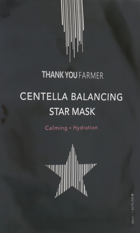 Зволожувальна маска з центеллою азіатською - Thank You Farmer Centella Balancing Star Mask