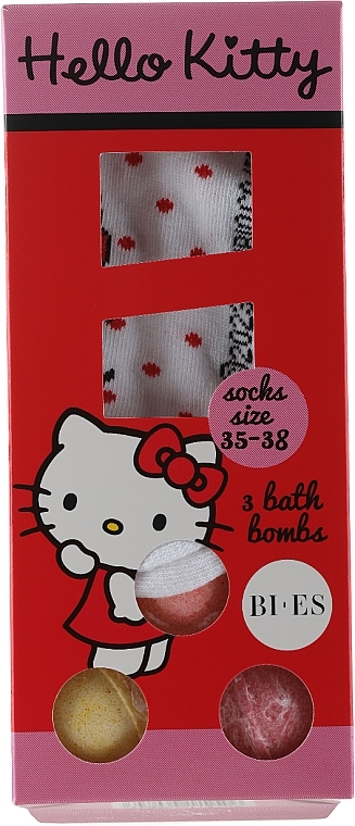 Набор - Hello Kitty Bies (bath/bomb/3х50g + socks/1pcs) — фото N1