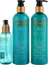 Набор - CHI Aloe Vera Oil (shampoo/340ml + cond/340ml + oil/89ml) — фото N2