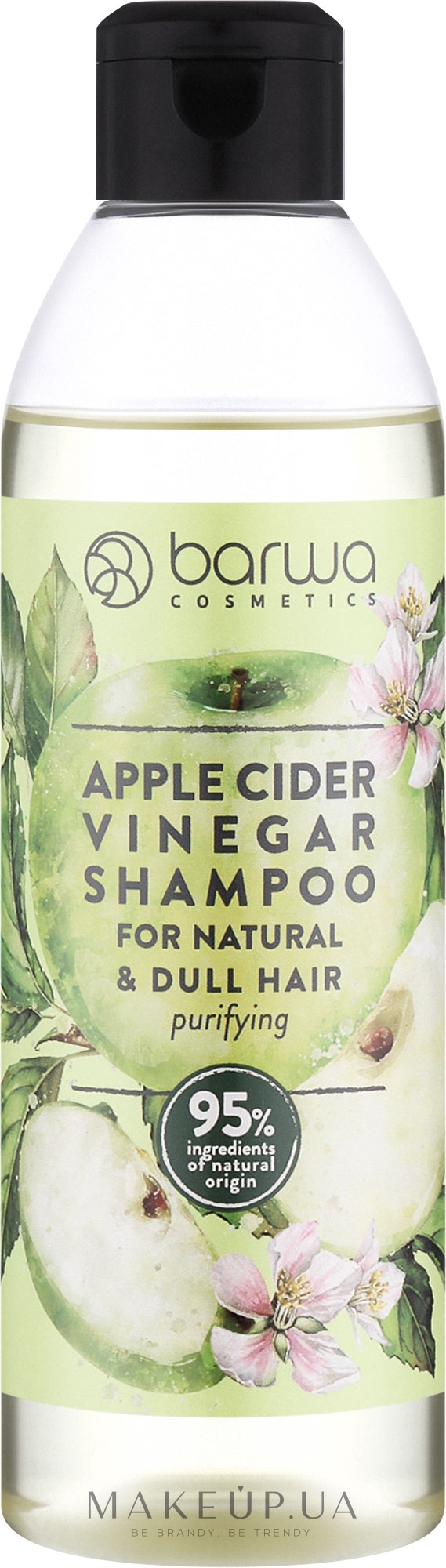 Очищувальний оцтовий шампунь - Barwa Herbal Apple Vinegar Shampoo — фото 300ml