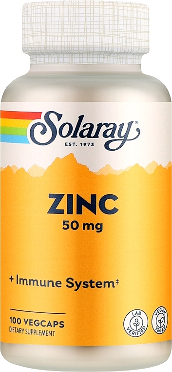 Пищевая добавка "Цинк", 50 мг - Solaray Zinc 50mg — фото N1