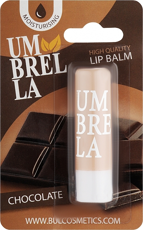 Бальзам для губ в блистере "Шоколад" - Umbrella High Quality Lip Balm Chocolate — фото N1