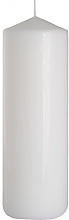Свеча цилиндрическая 80x200 мм, белая - Bispol — фото N1