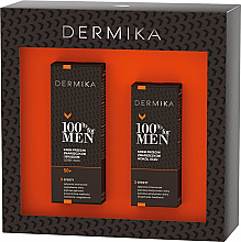 Парфумерія, косметика Набір - Dermika 100% For Men 50 + (cream/50ml + eye/cream/15ml)