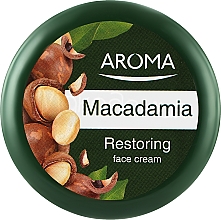 Парфумерія, косметика Крем для обличчя оновлювальний із макадамією - Aroma Face Cream Macadamia