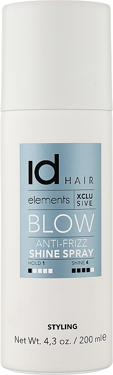 Антистатический спрей для придания блеску волос - IdHair Elements Xclusive Anti-Frizz Shine — фото N1