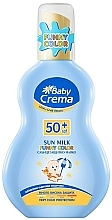 Духи, Парфюмерия, косметика Детское цветное солнцезащитное молочко для лица и тела SPF 50+ - Baby Crema Funny Color Sun Milk