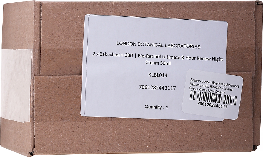 Набор - London Botanical Laboratories Bakuchiol+CBD Bio-Retinol Ultimate 8-Hour Renew Night Cream (cr/50ml + c/50ml) — фото N2