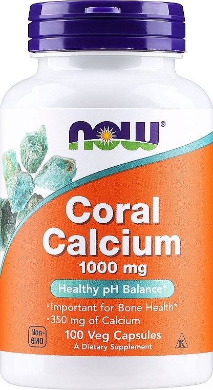 Кальций в капсулах, 100 шт - Now Foods Coral Calcium — фото N1