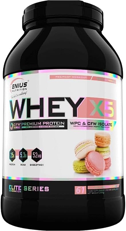 Протеїн "Макарон" - Genius Nutrition Whey-X5 Premium Protein Macarons — фото N1