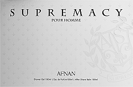 Afnan Perfumes Supremacy Silver - Набор (edp/100ml + sh/gel/100ml + af/sh/balm/100ml) — фото N1