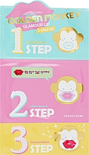 Набір засобів для догляду за губами - Holika Holika Golden Monkey Glamour Lip 3-Step Kit — фото N1