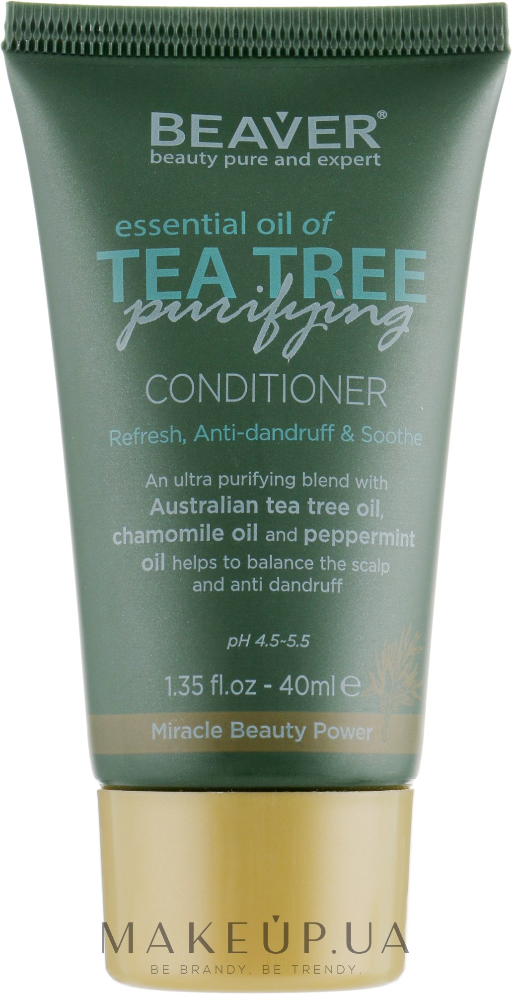 Зміцнювальний кондиціонер для волосся з олією чайного дерева - Beaver Professional Essential Oil Of Tea Tree Conditioner — фото 40ml