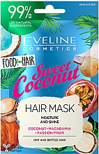 Парфумерія, косметика Маска для волосся - Eveline Cosmetics Food For Hair Sweet Coconut Hair Mask (пробник)