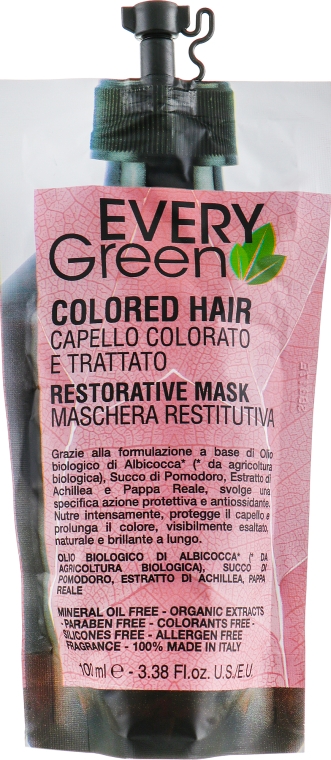 Маска для фарбованого та обробленого волосся, з абрикосовою олією і томатним соком - Dikson EG Colored Hair — фото N1