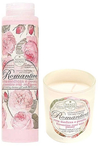 Набір - Nesti Dante Romantica Florentine Rose & Peony (liquid/300ml + candle/160g) — фото N1
