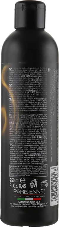 Шампунь с аргановым маслом, кератином и коллагеном - Black Professional Line Argan Treatment Shampoo — фото N2